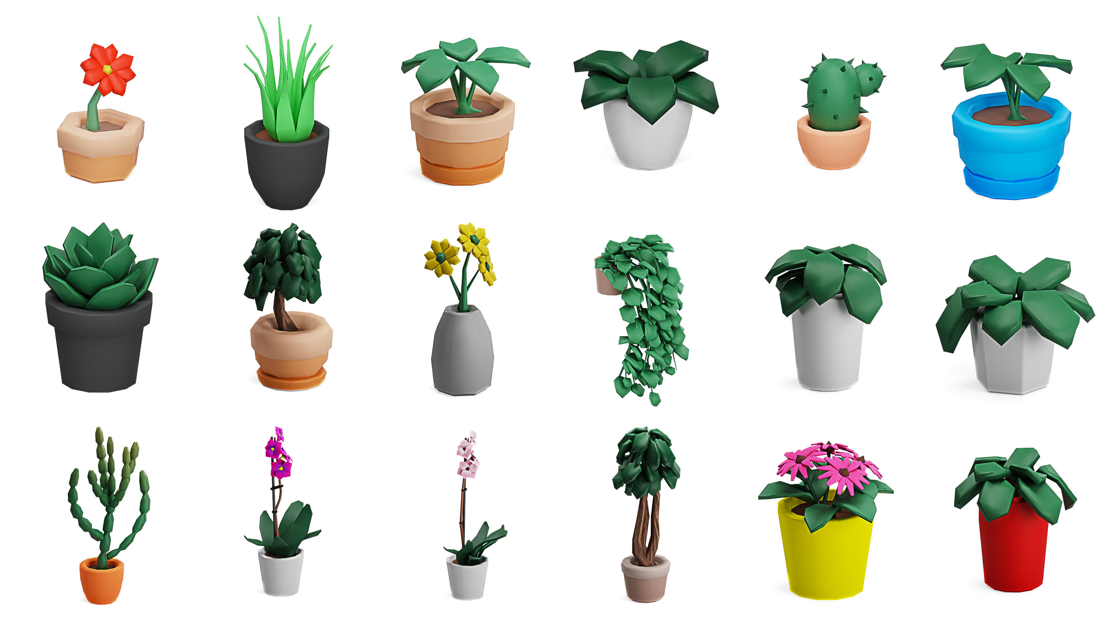 Furniture Realistic Low-poly 3D model_36