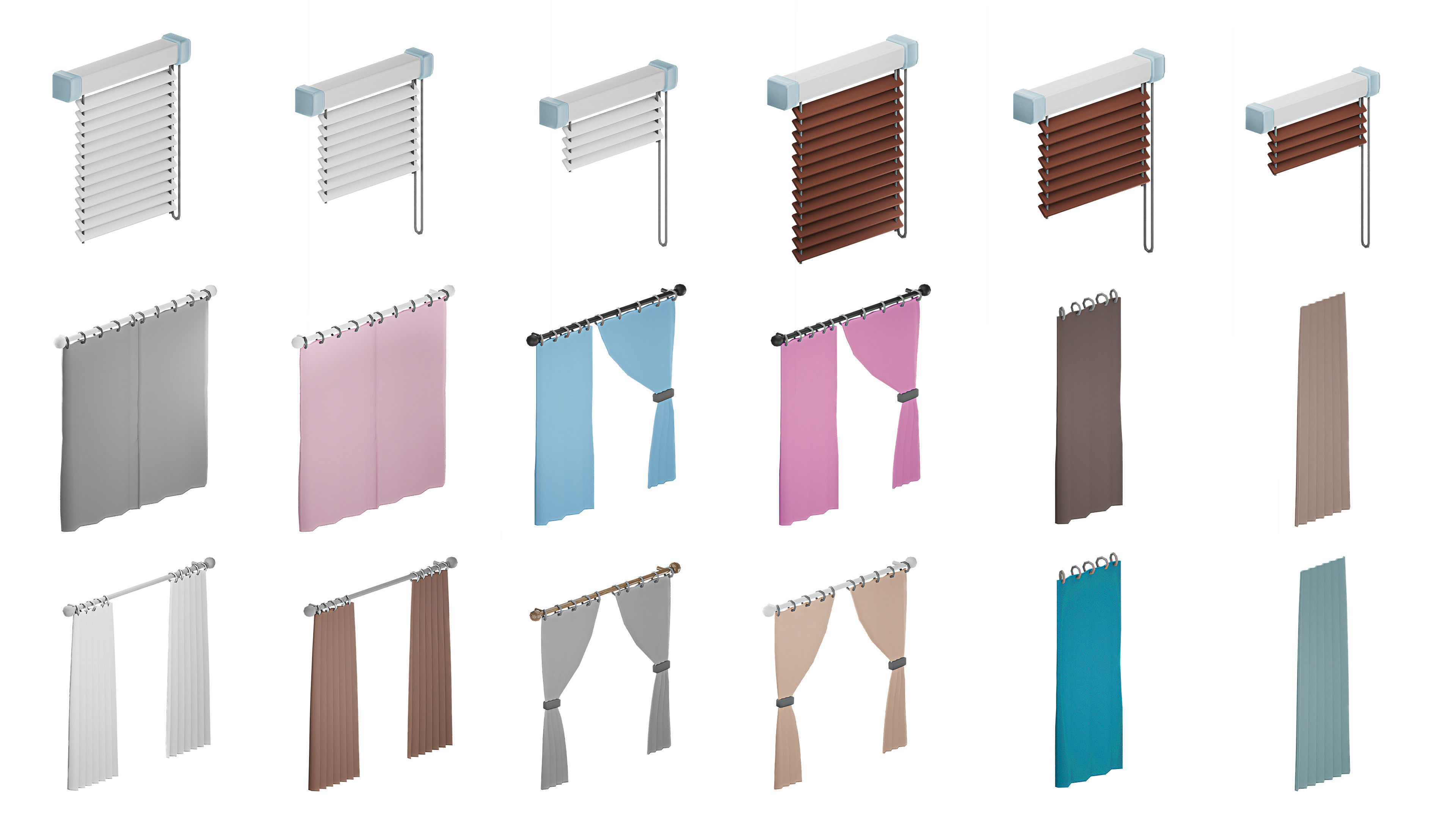 Furniture Realistic Low-poly 3D model_28