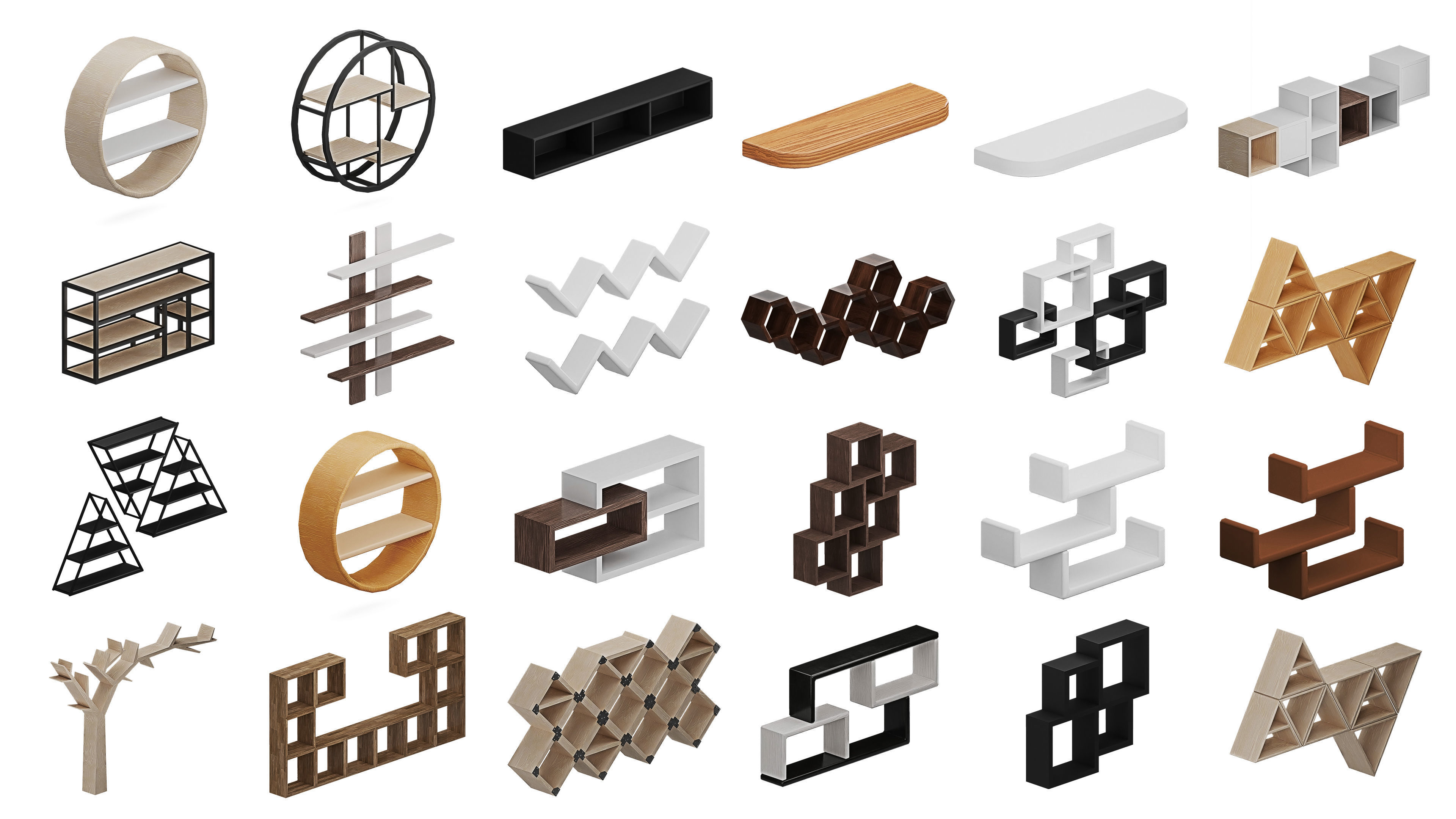 Furniture Realistic Low-poly 3D model_26