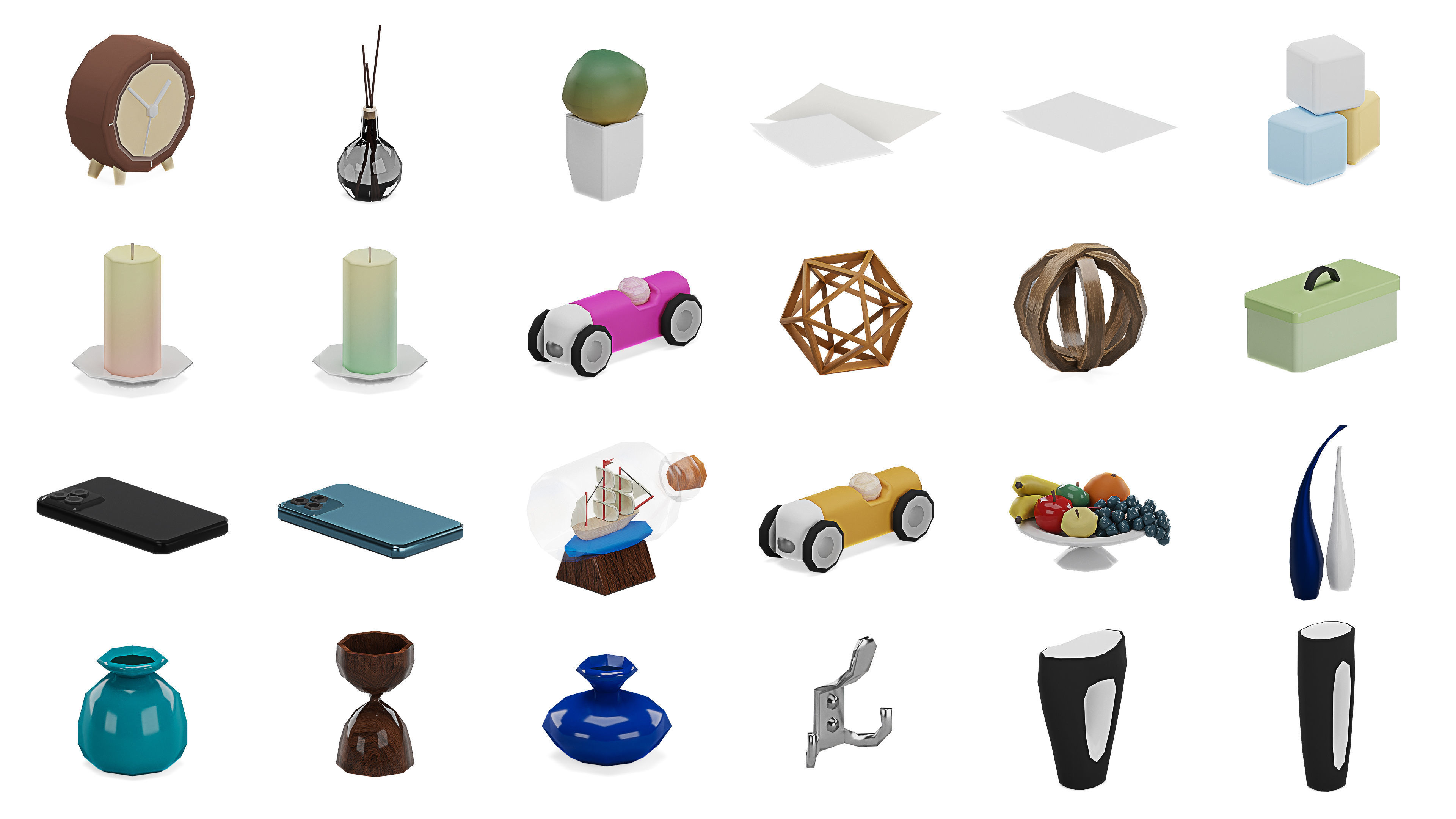 Furniture Realistic Low-poly 3D model_42