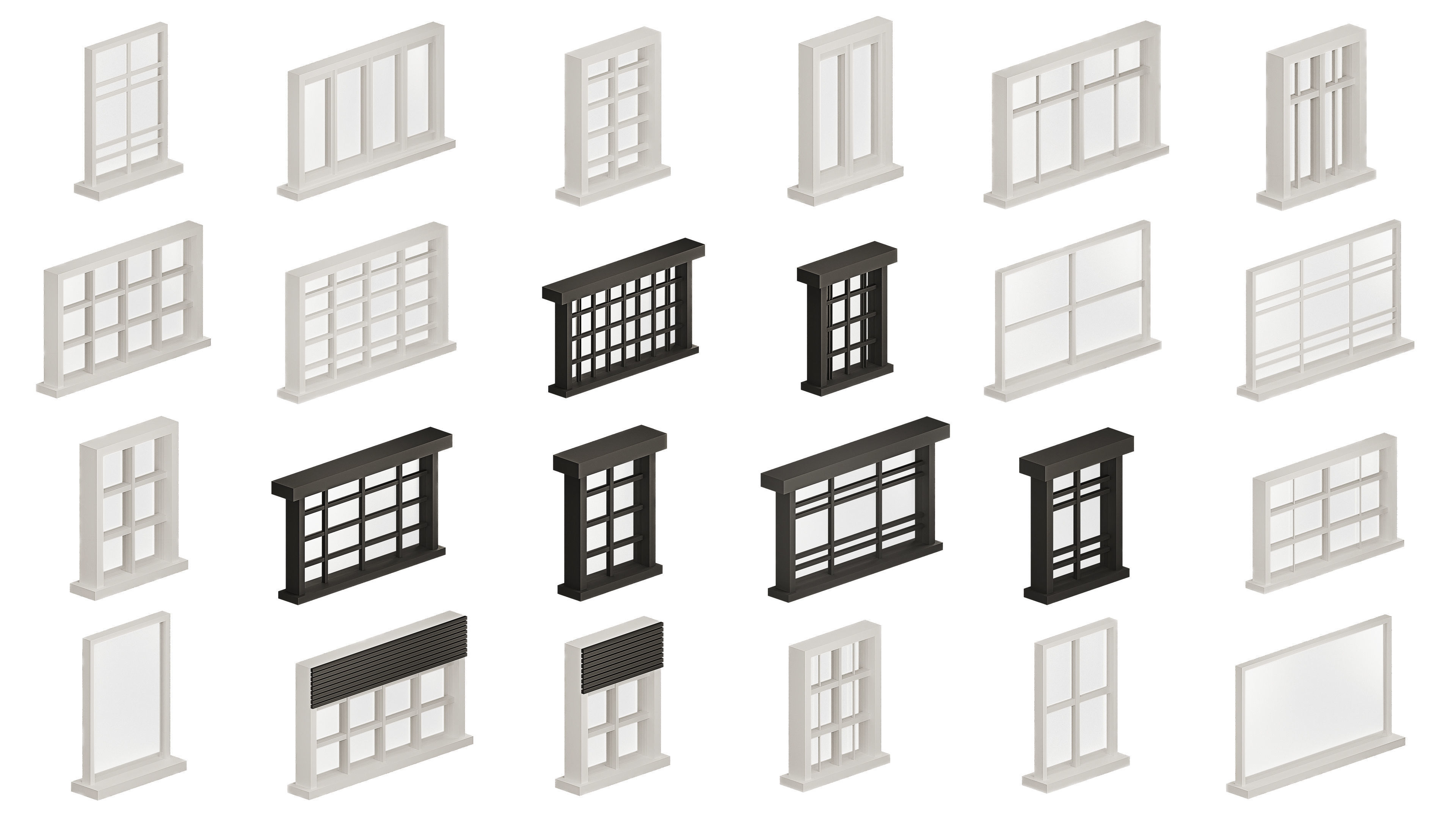 Furniture Realistic Low-poly 3D model_35