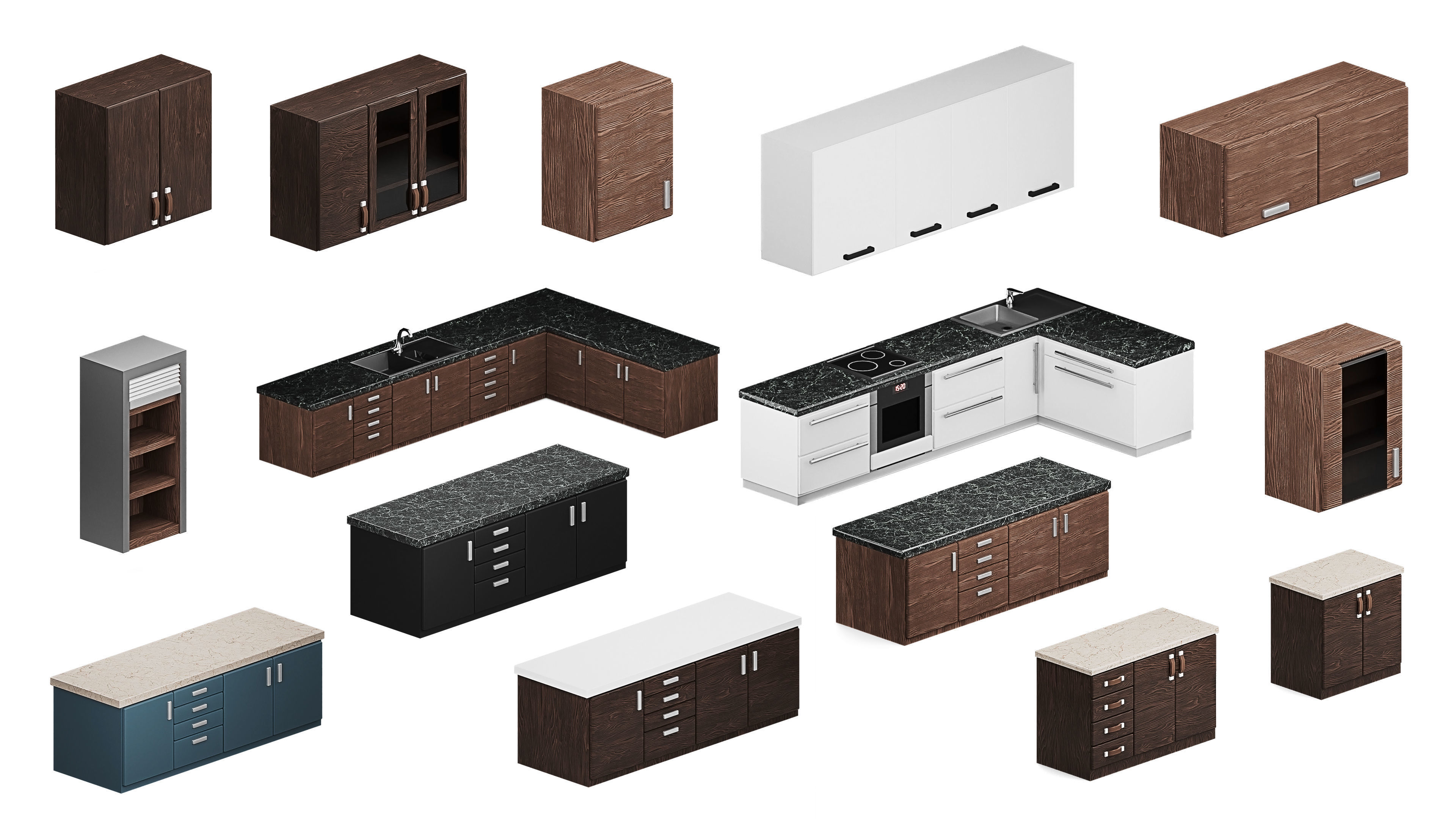 Furniture Realistic Low-poly 3D model_12