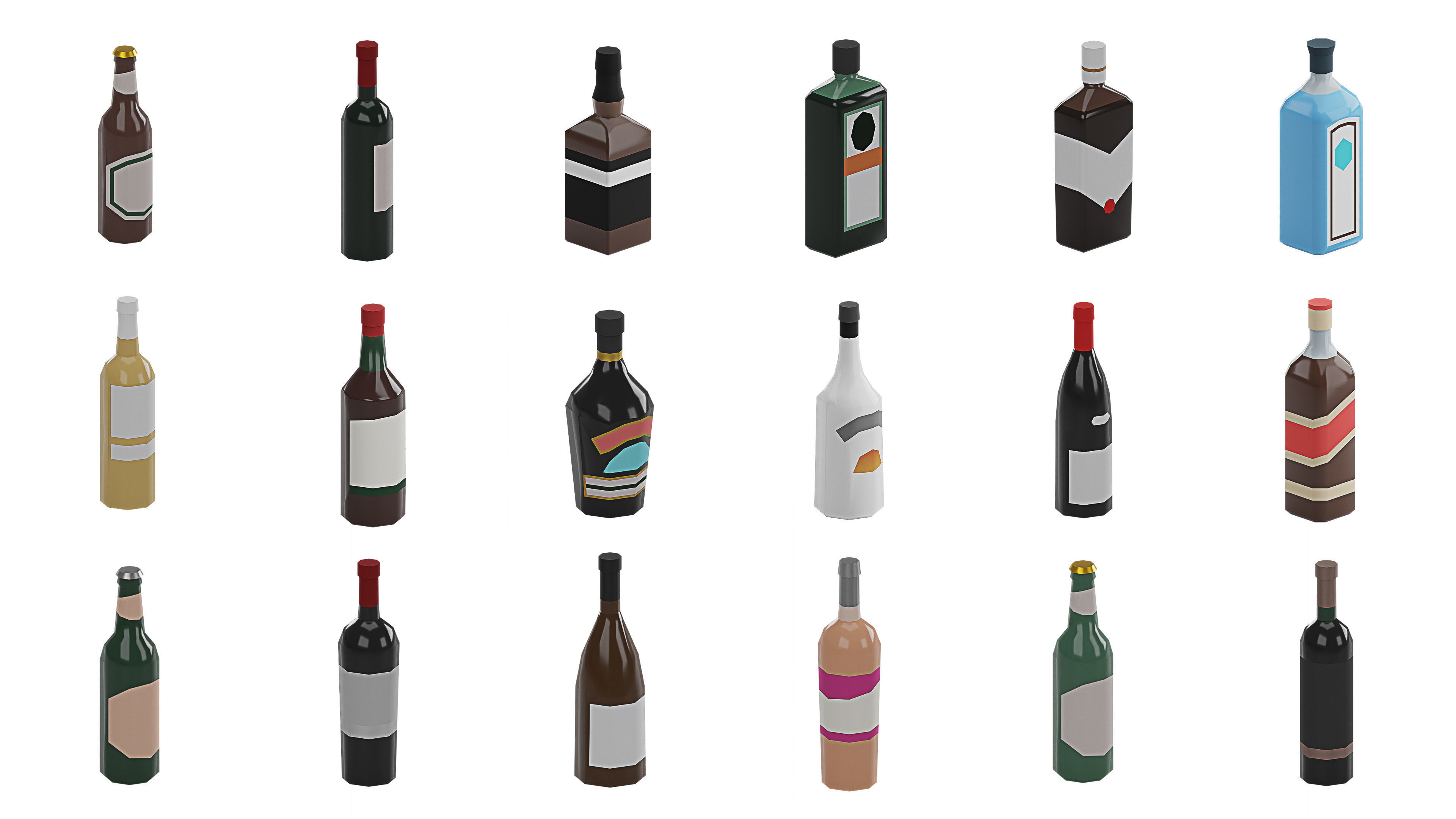 Furniture Realistic Low-poly 3D model_44