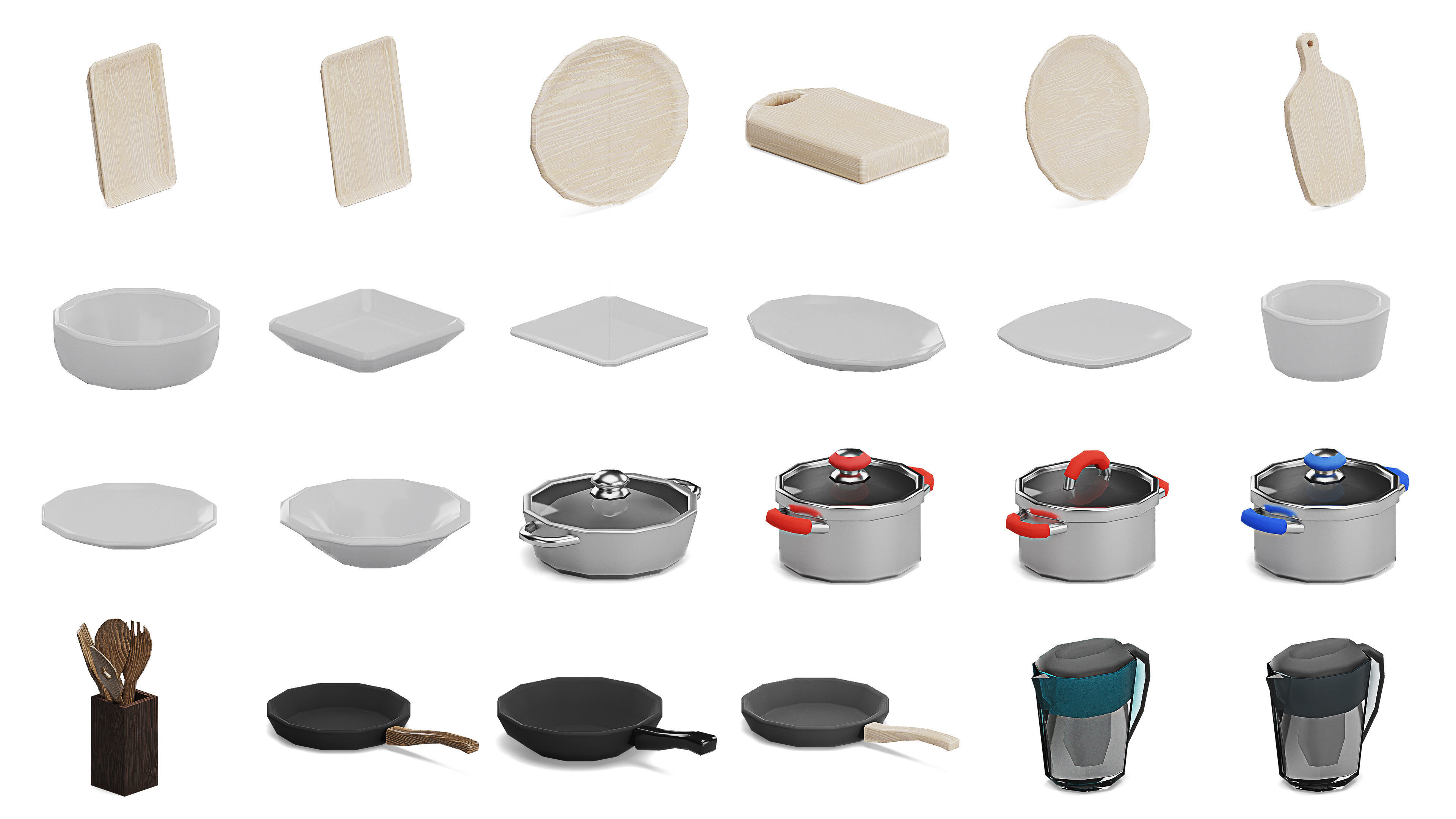 Furniture Realistic Low-poly 3D model_41