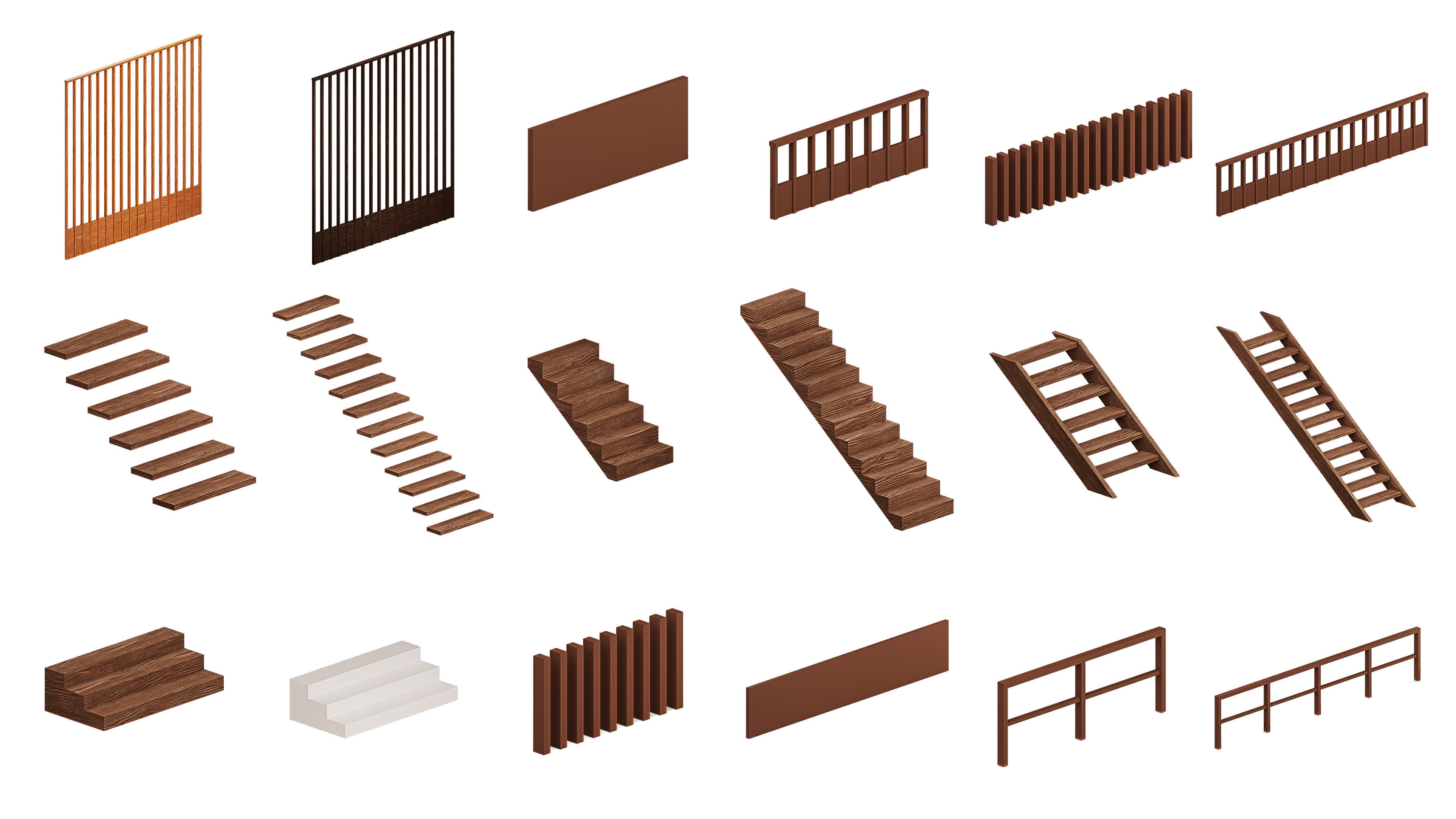 Furniture Realistic Low-poly 3D model_37