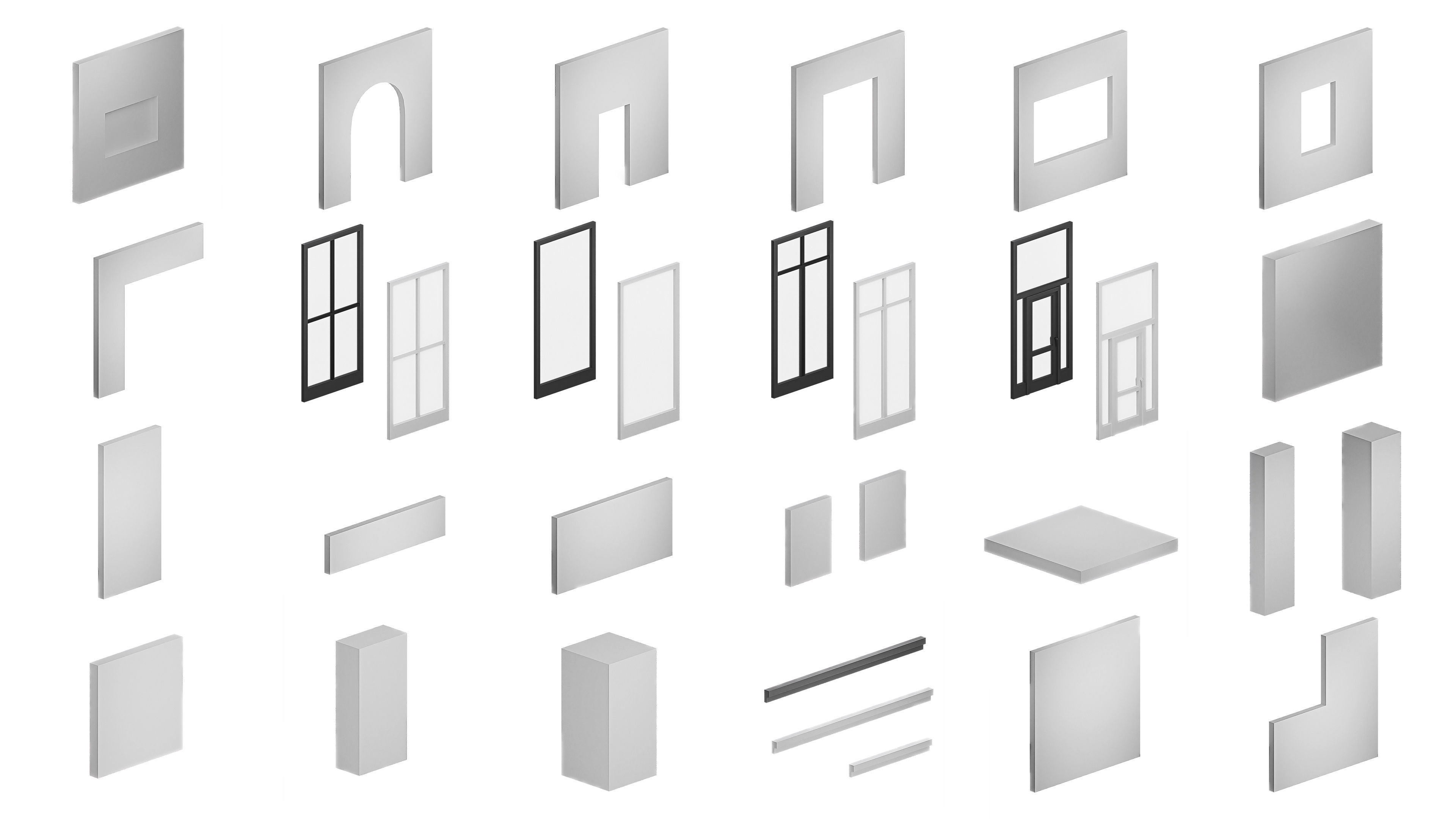 Furniture Realistic Low-poly 3D model_34