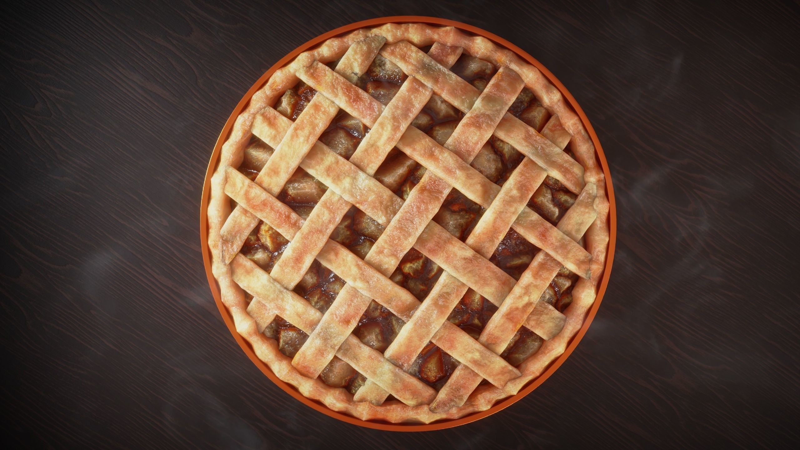 Apple Pie-With Procedural Materials-Blender 3D model_4