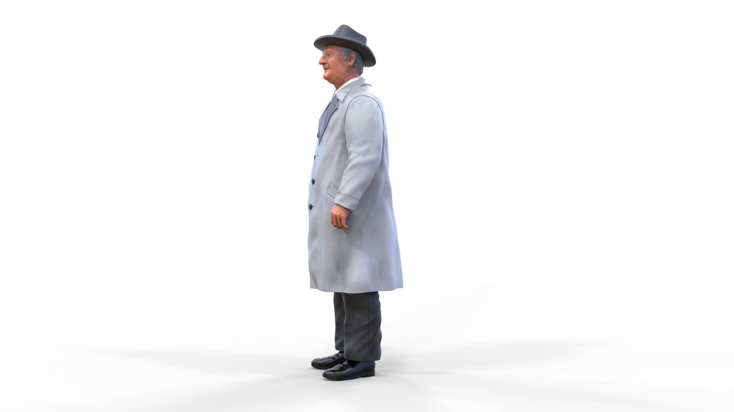 Enzo Ferrari Italian race car driver 3D print model_4