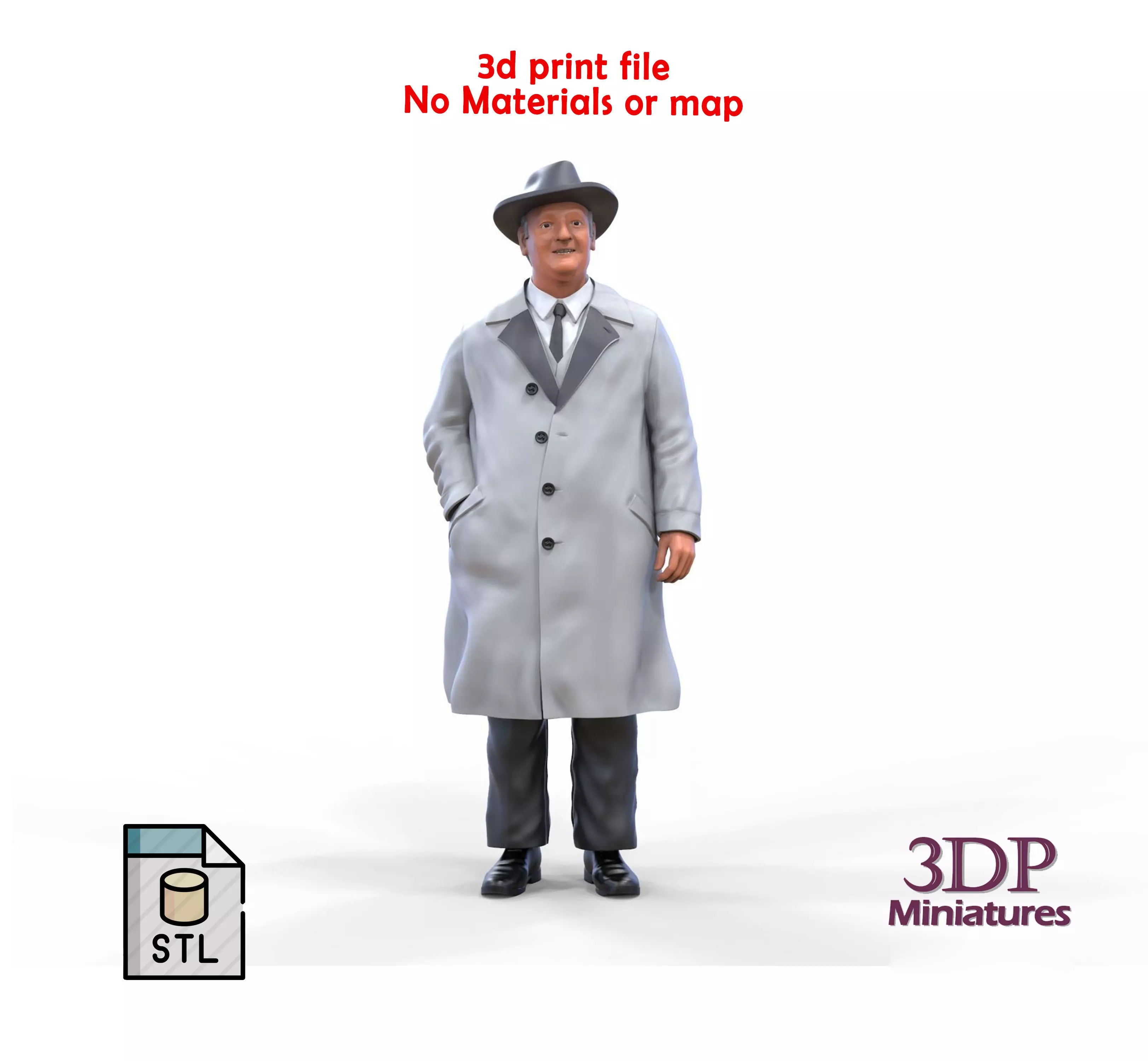 Enzo Ferrari Italian race car driver 3D print model_0