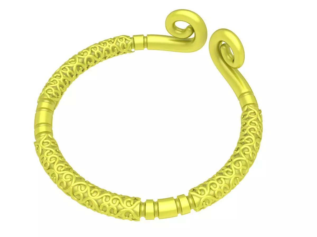 Monkey king hoop bangle 4179 3D print model_0