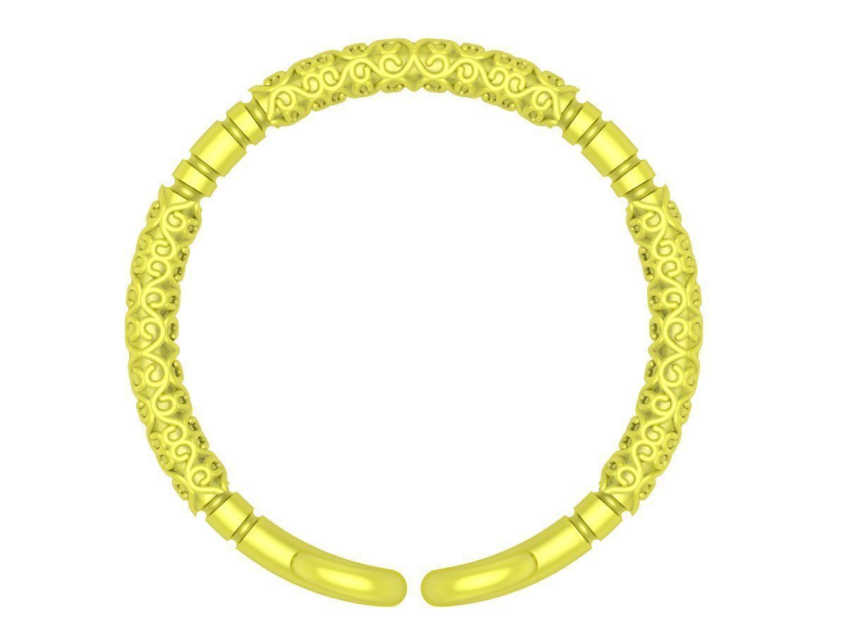 Monkey king hoop bangle 4179 3D print model_2