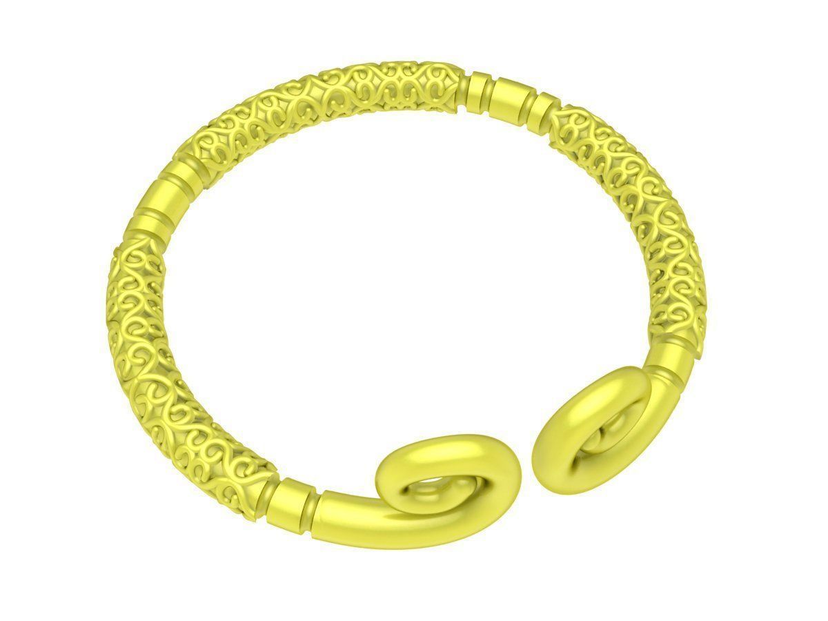 Monkey king hoop bangle 4179 3D print model_1