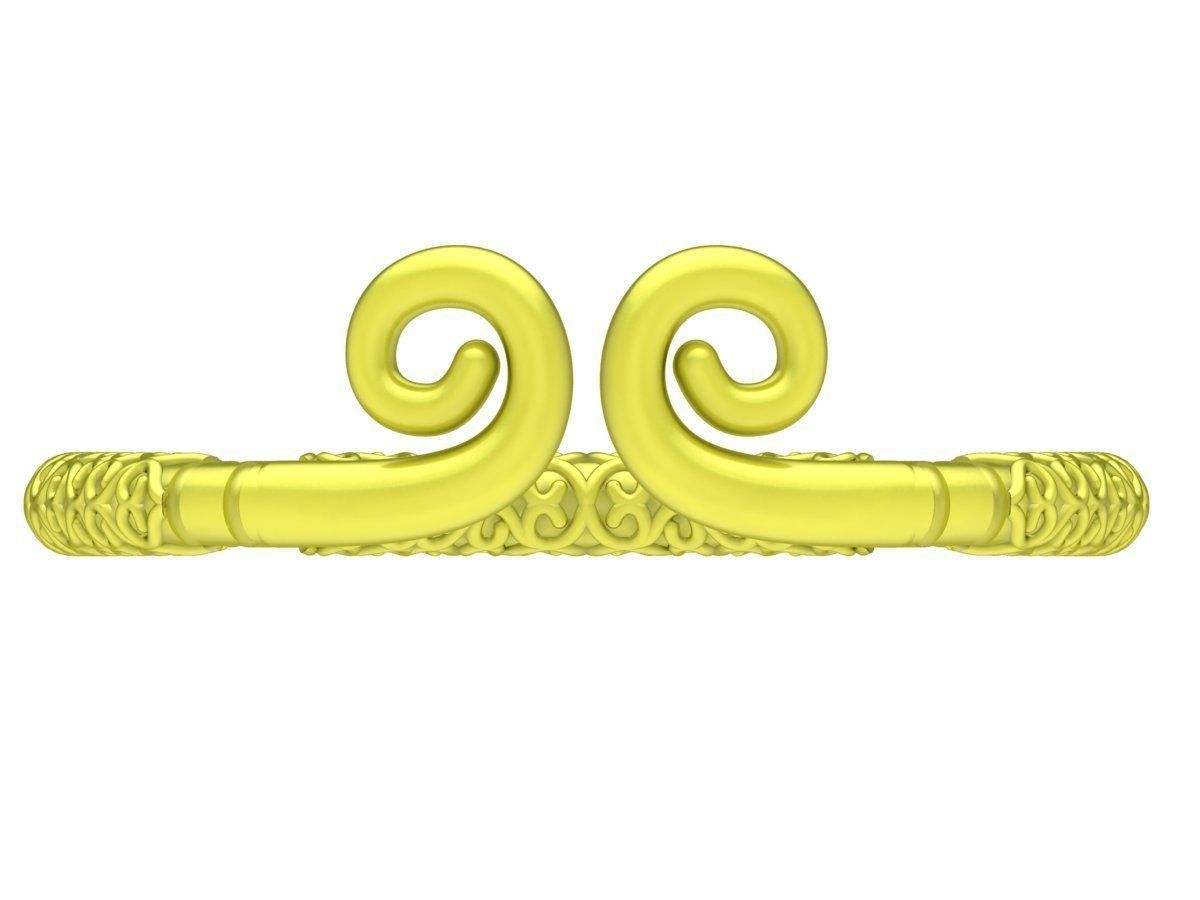 Monkey king hoop bangle 4179 3D print model_3