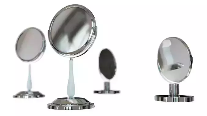 Bathroom Mirror 3D Model Set Low-poly 3D model