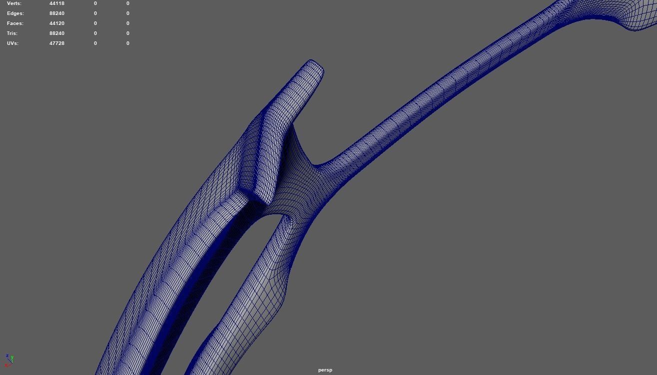 Front Bumper Audi A3 Low-poly 3D model_14