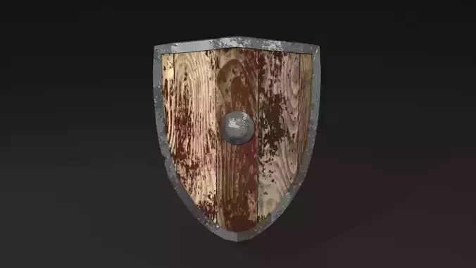 LowPoly Medieval Shield GameReady Asset