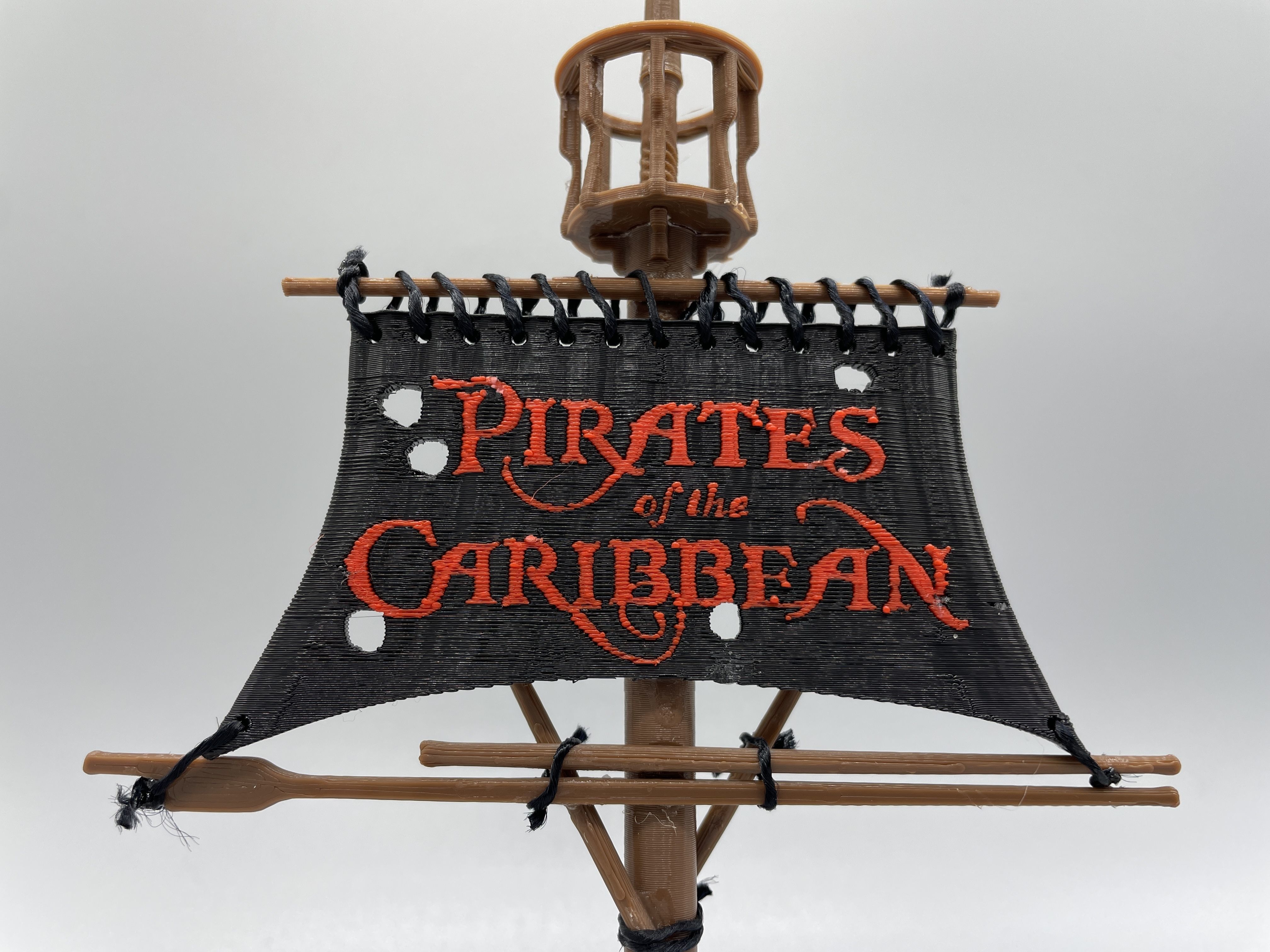 Swashbuckling Pirate of the Caribbean Flag - 3D Printable Magic 3D print model_7