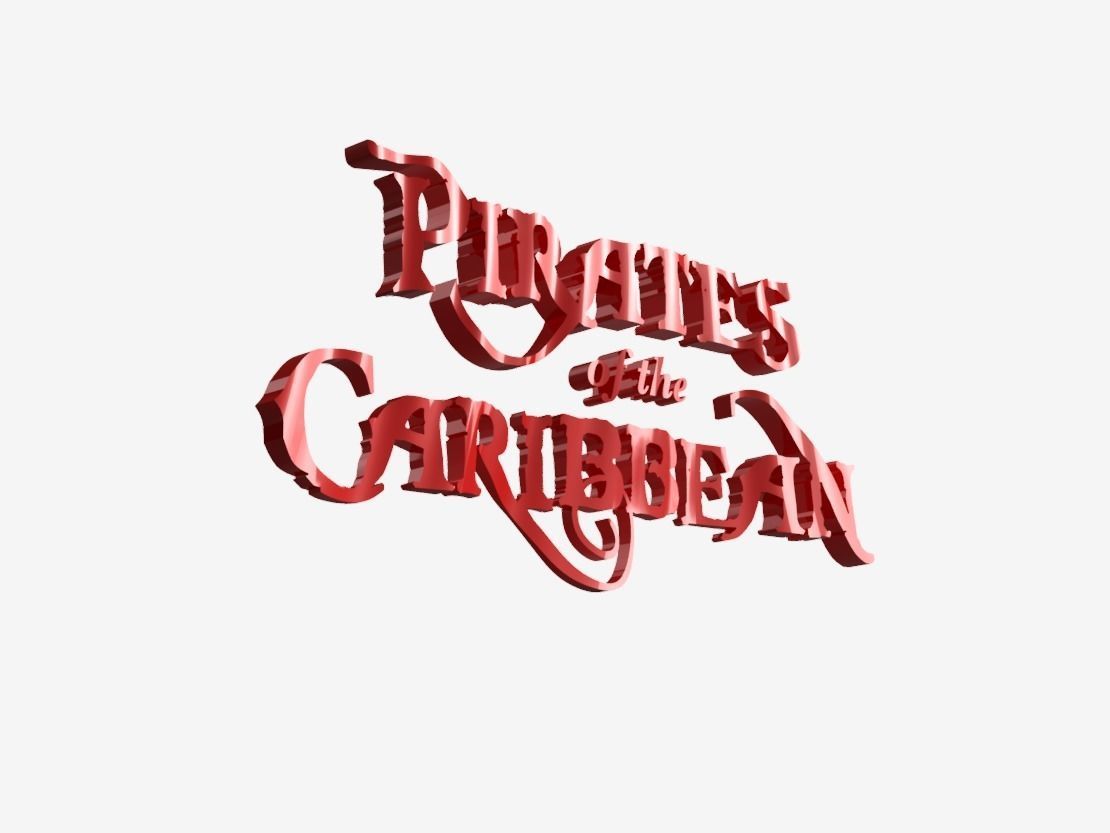Swashbuckling Pirate of the Caribbean Flag - 3D Printable Magic 3D print model_16