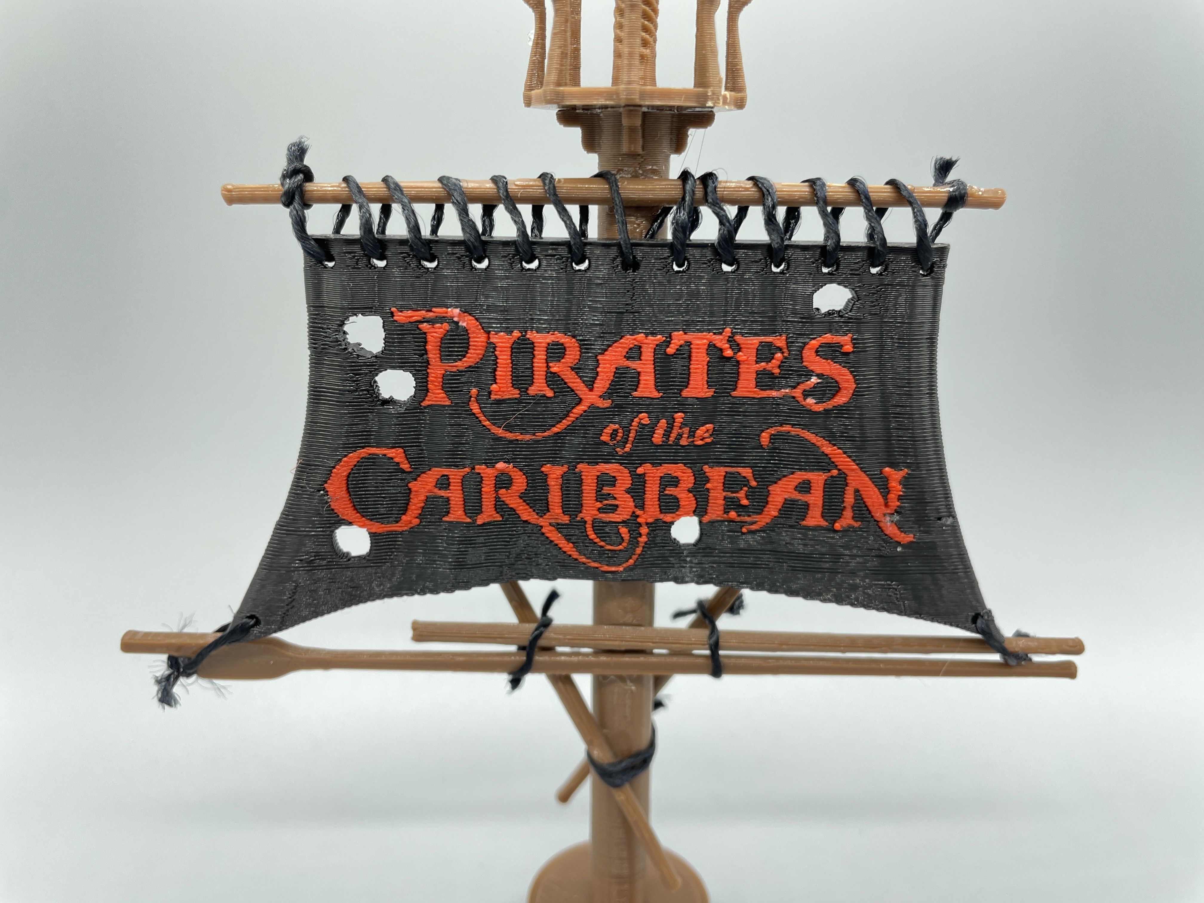 Swashbuckling Pirate of the Caribbean Flag - 3D Printable Magic 3D print model_6