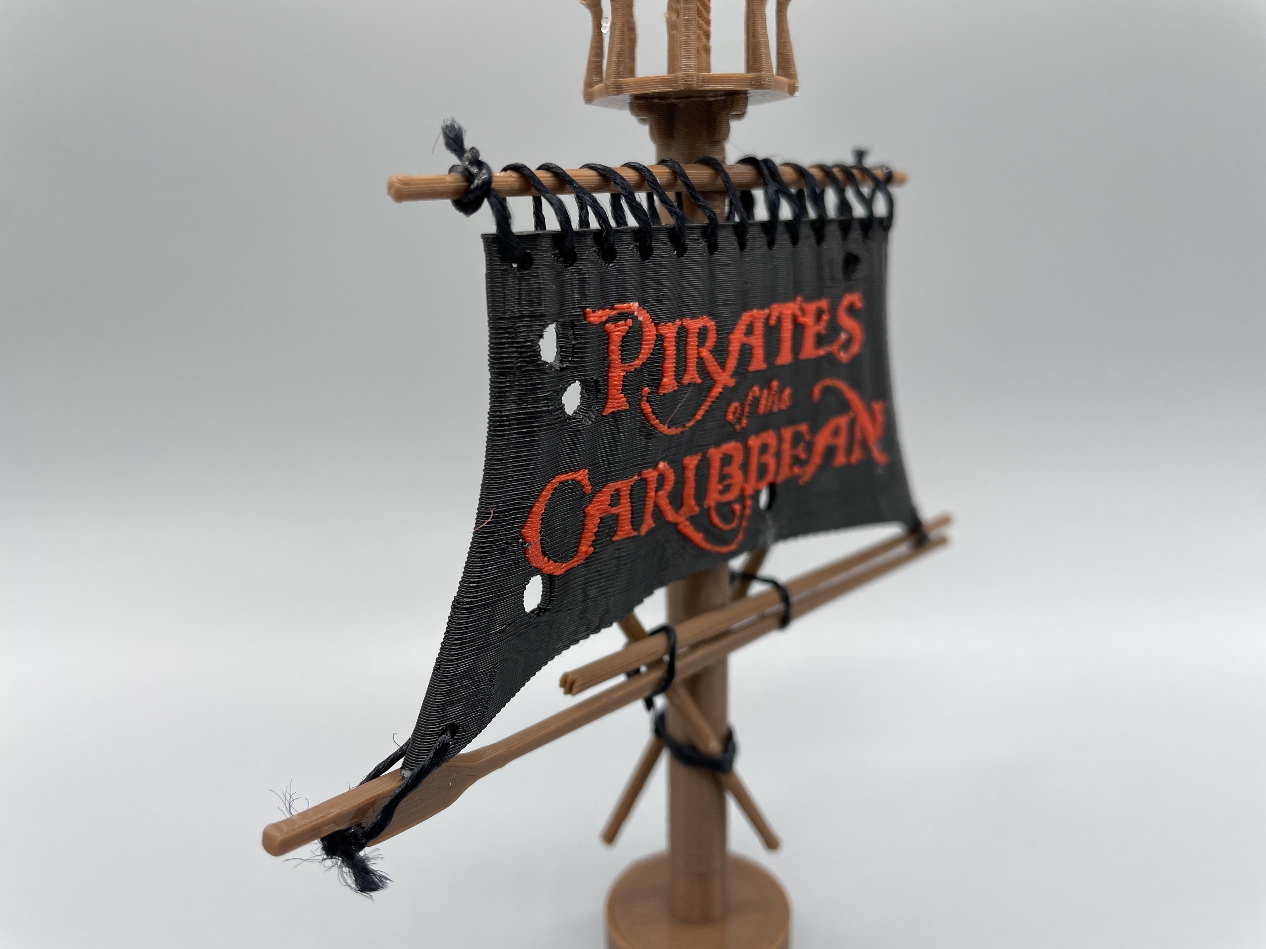 Swashbuckling Pirate of the Caribbean Flag - 3D Printable Magic 3D print model_9