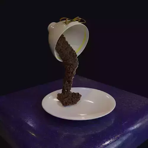 Flowing coffee beans