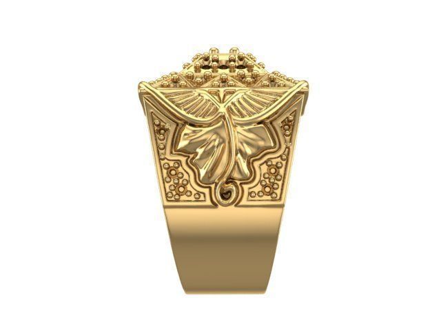Roseta Ring Gold  3D print model_1