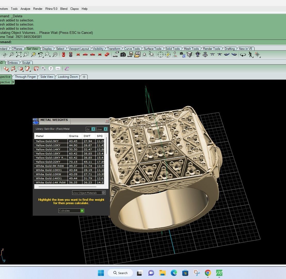 Roseta Ring Gold  3D print model_4
