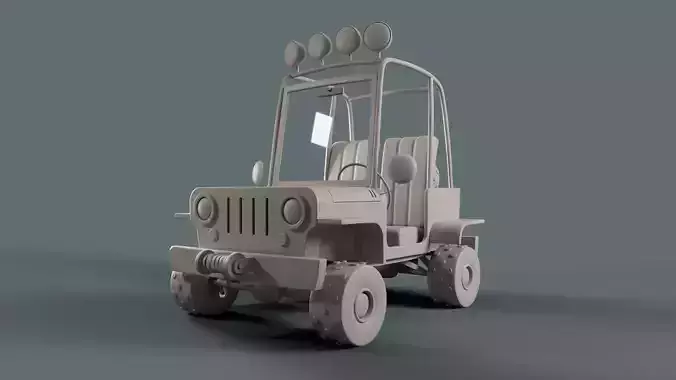 Stylized Jeep cartoon