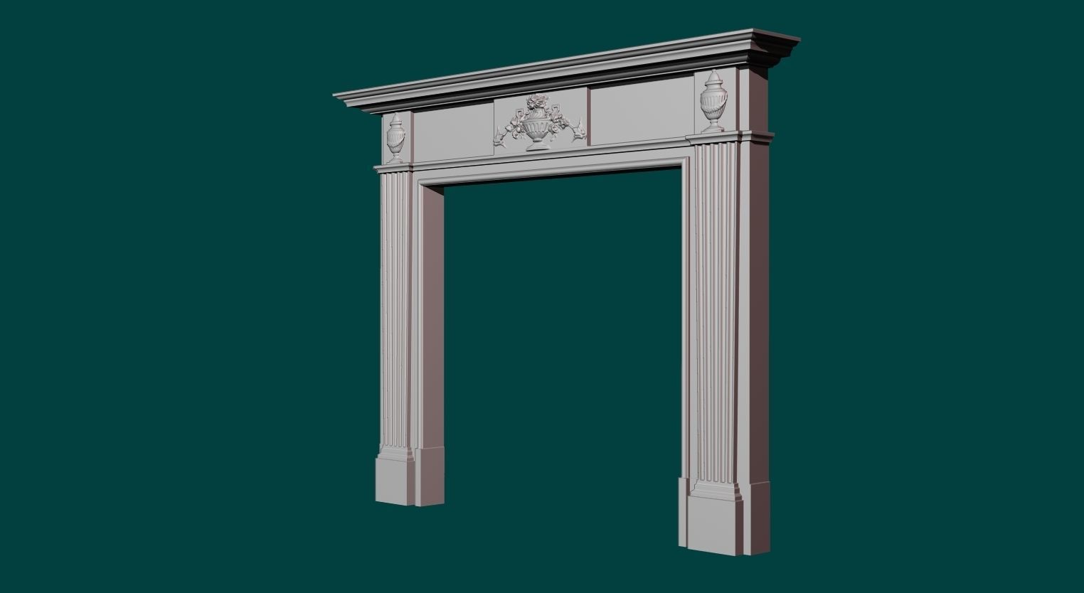 10 Fireplace mantel in Georgian Style 3D model_18