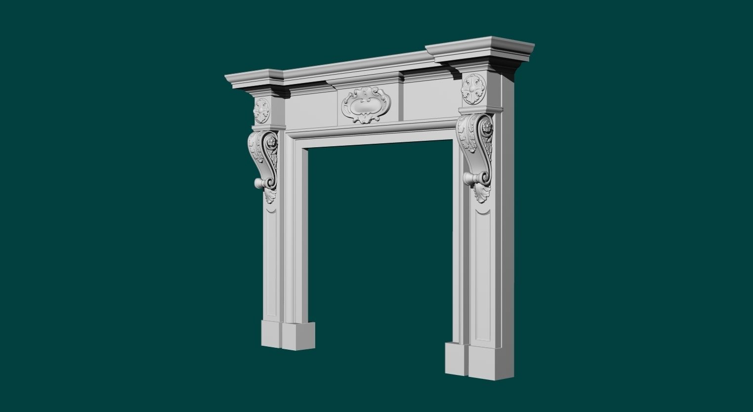 10 Fireplace mantel in Georgian Style 3D model_28