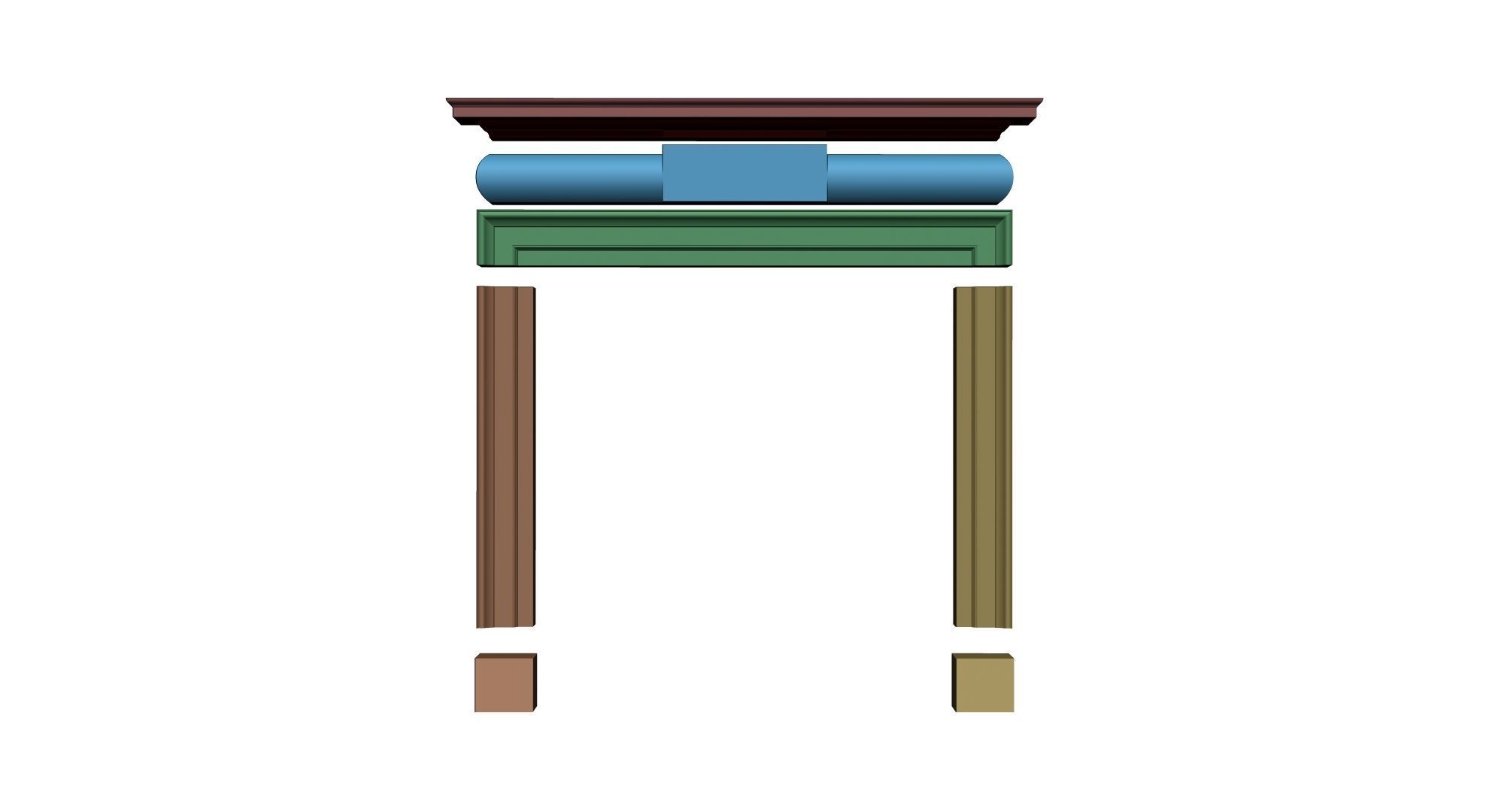 10 Fireplace mantel in Georgian Style 3D model_44