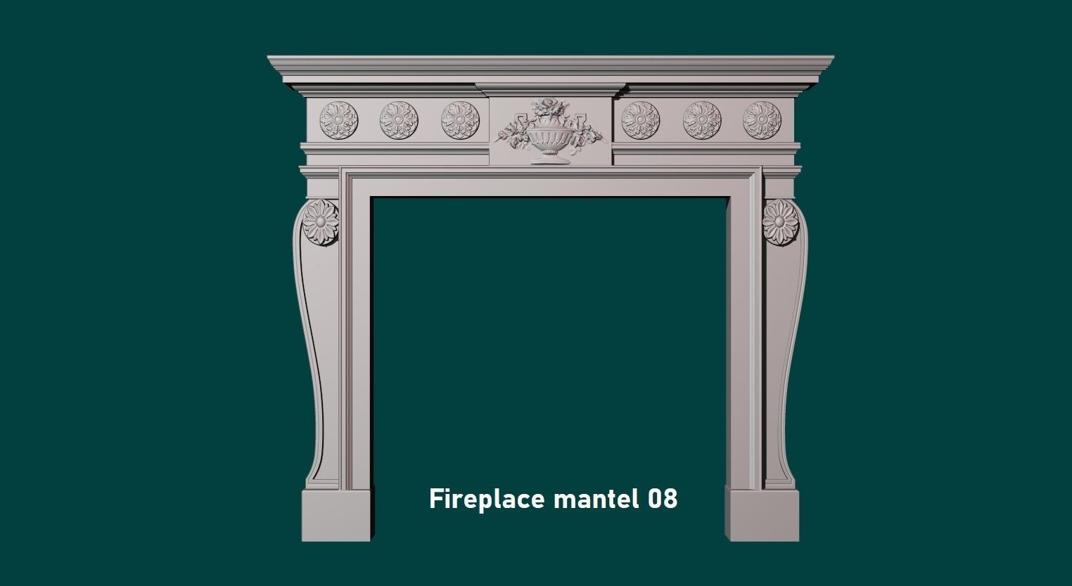 10 Fireplace mantel in Georgian Style 3D model_25