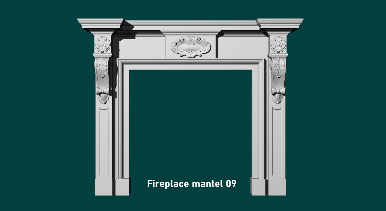 10 Fireplace mantel in Georgian Style 3D model_27