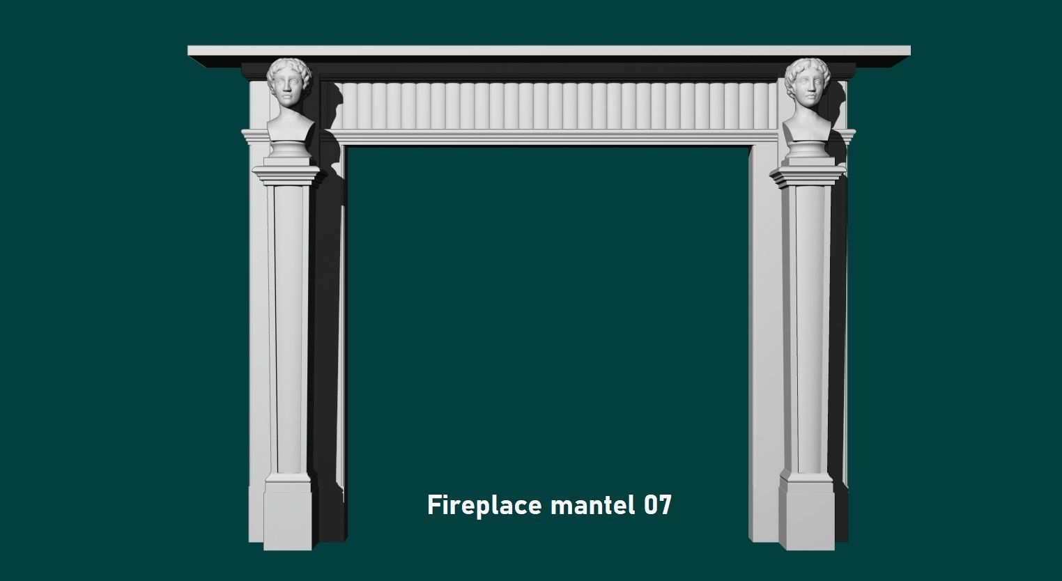 10 Fireplace mantel in Georgian Style 3D model_23