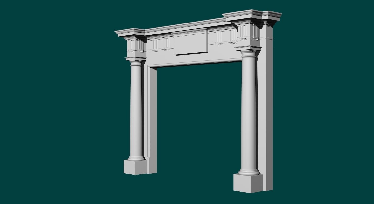 10 Fireplace mantel in Georgian Style 3D model_20