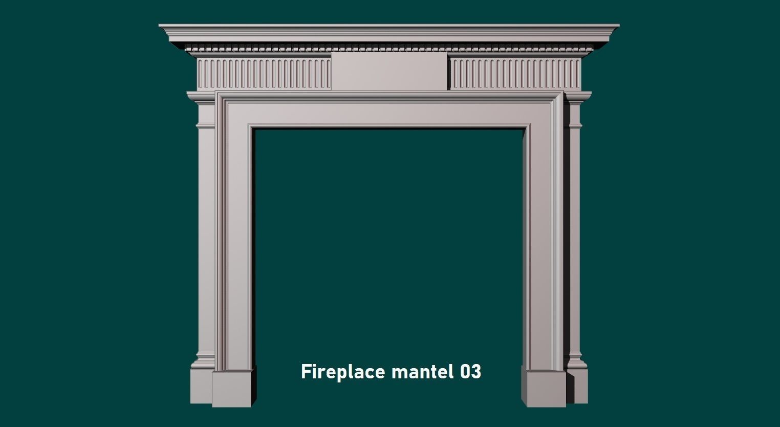 10 Fireplace mantel in Georgian Style 3D model_15