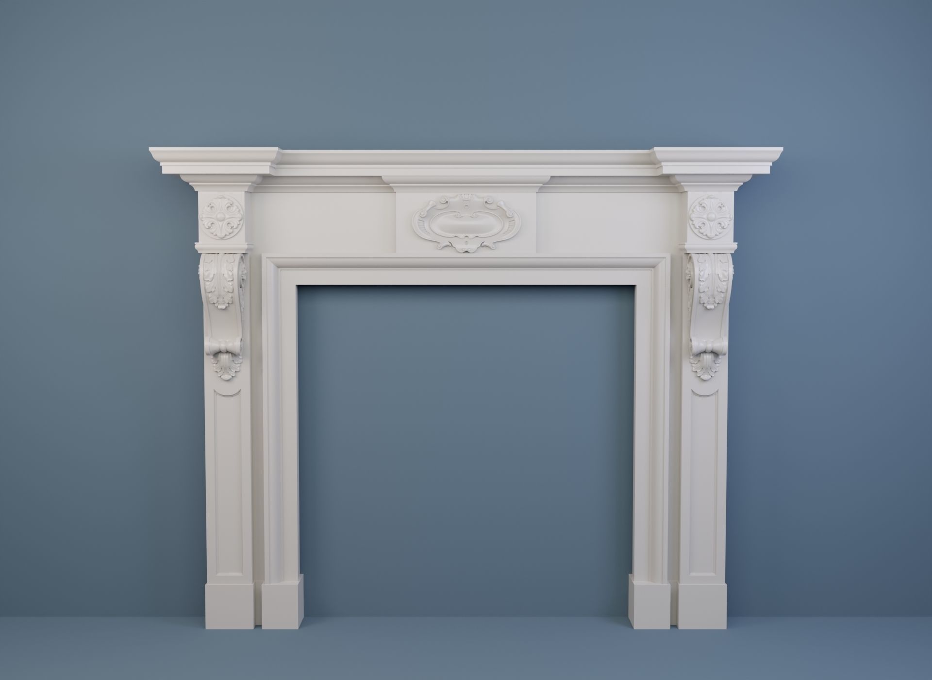 10 Fireplace mantel in Georgian Style 3D model_9
