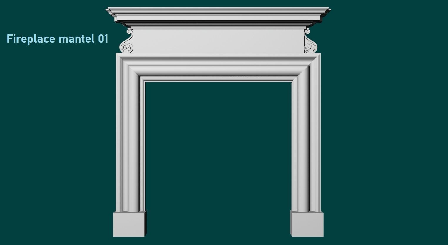 10 Fireplace mantel in Georgian Style 3D model_11
