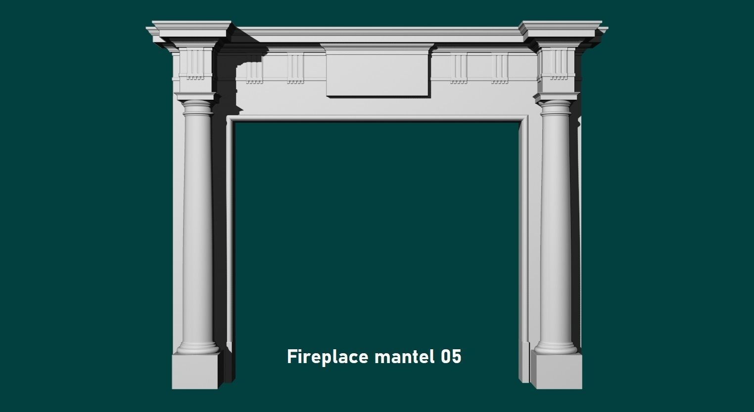 10 Fireplace mantel in Georgian Style 3D model_19
