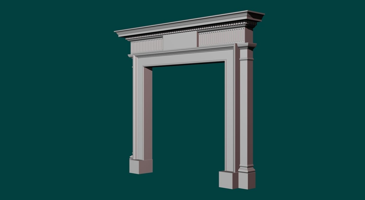10 Fireplace mantel in Georgian Style 3D model_16