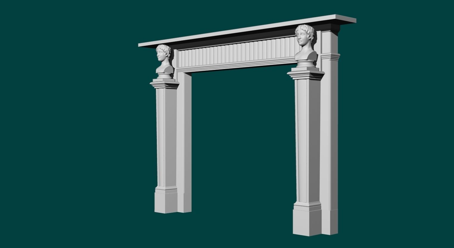 10 Fireplace mantel in Georgian Style 3D model_24