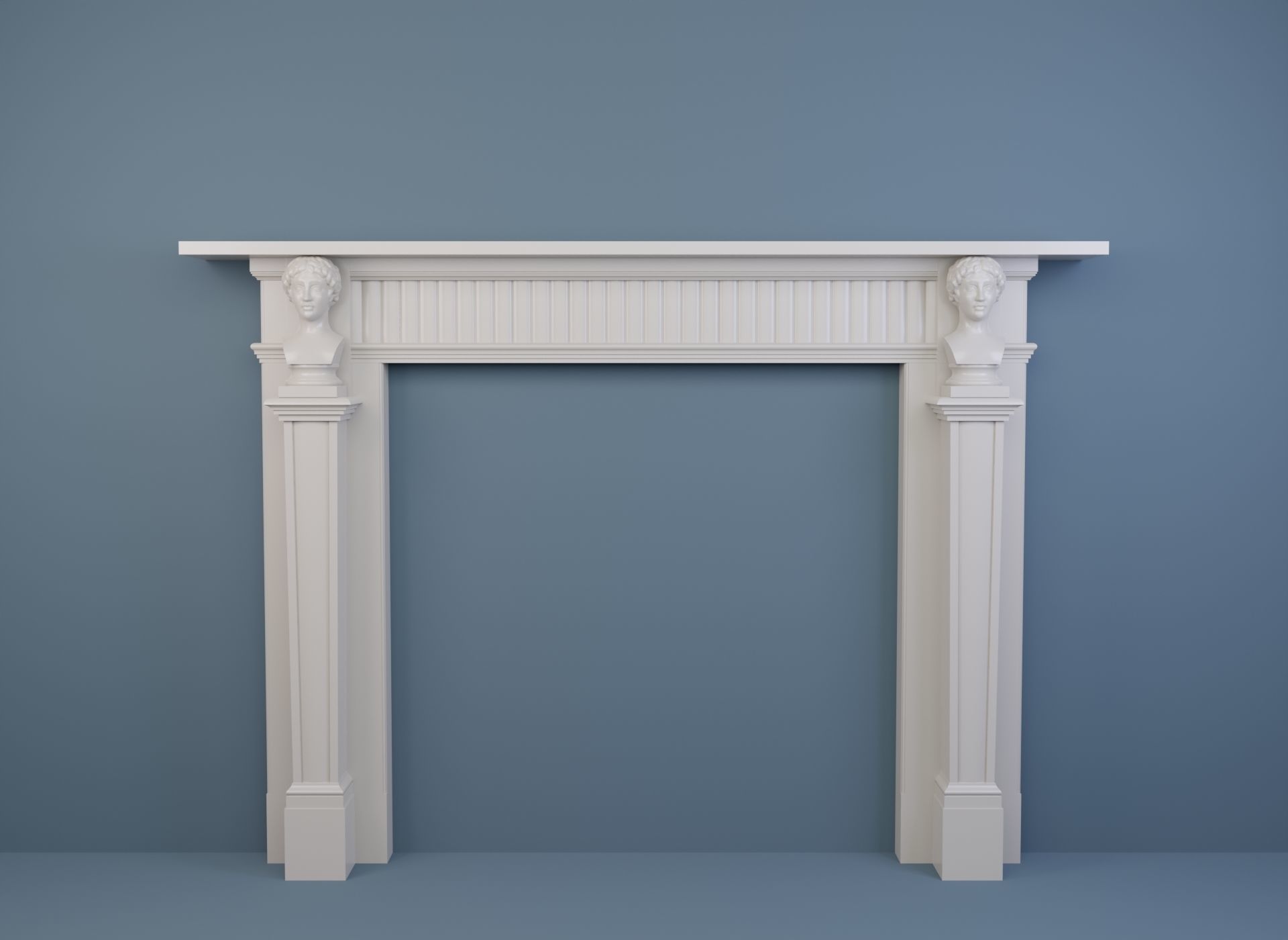 10 Fireplace mantel in Georgian Style 3D model_6