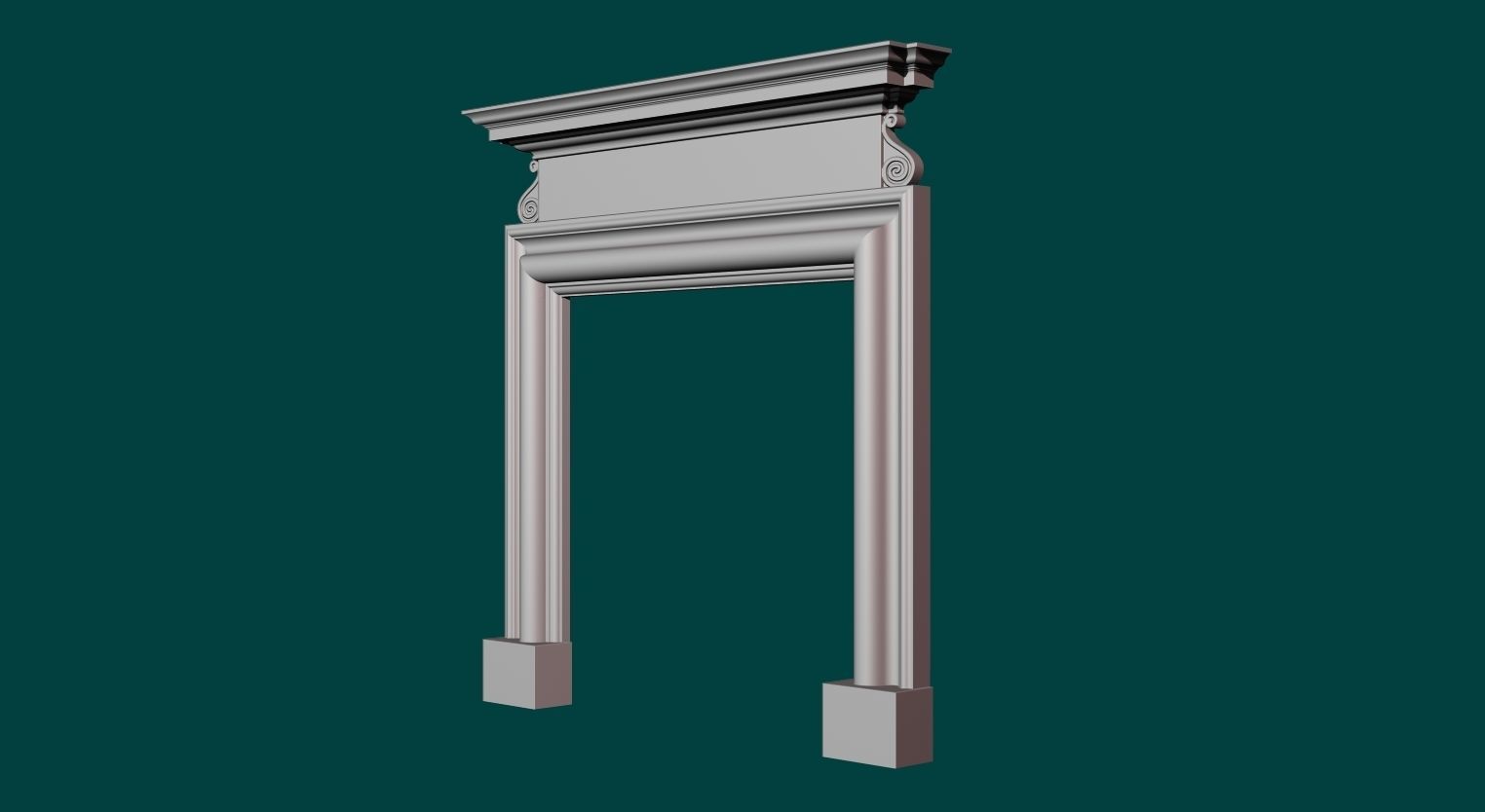 10 Fireplace mantel in Georgian Style 3D model_12