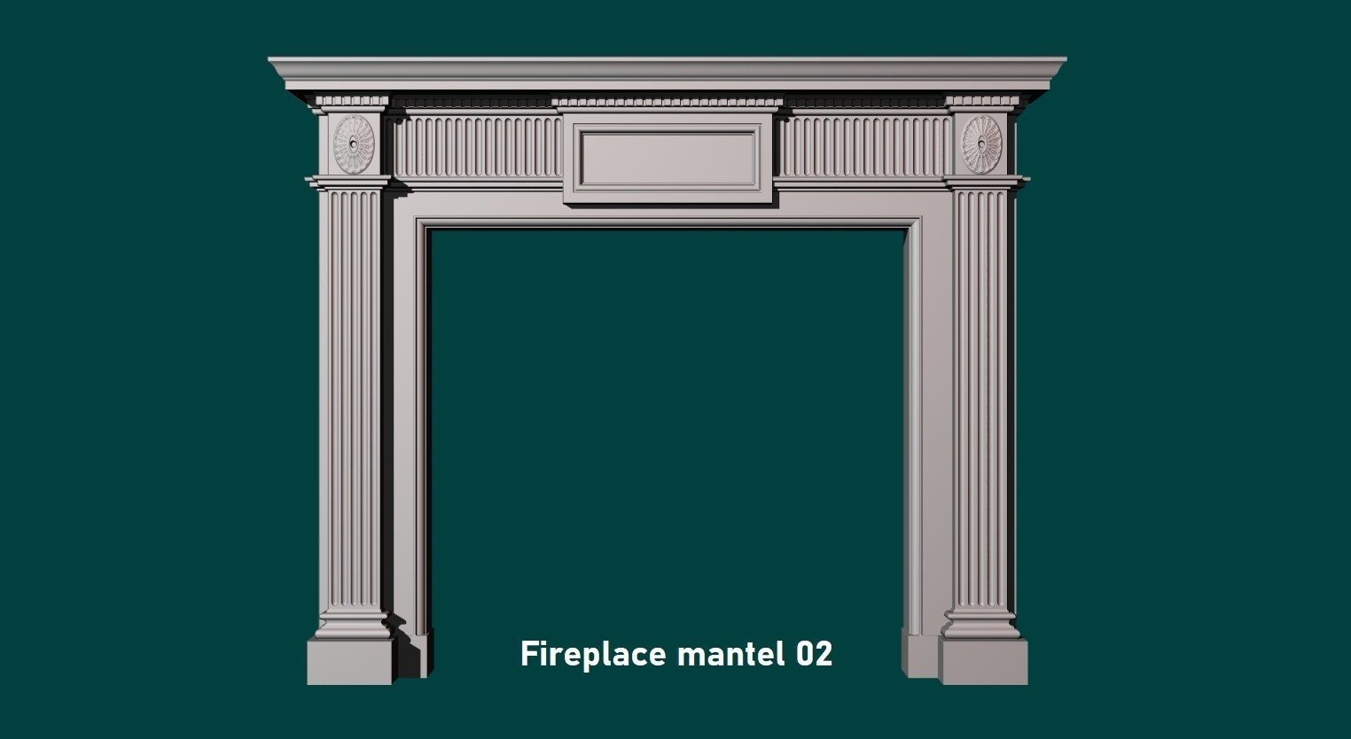10 Fireplace mantel in Georgian Style 3D model_13