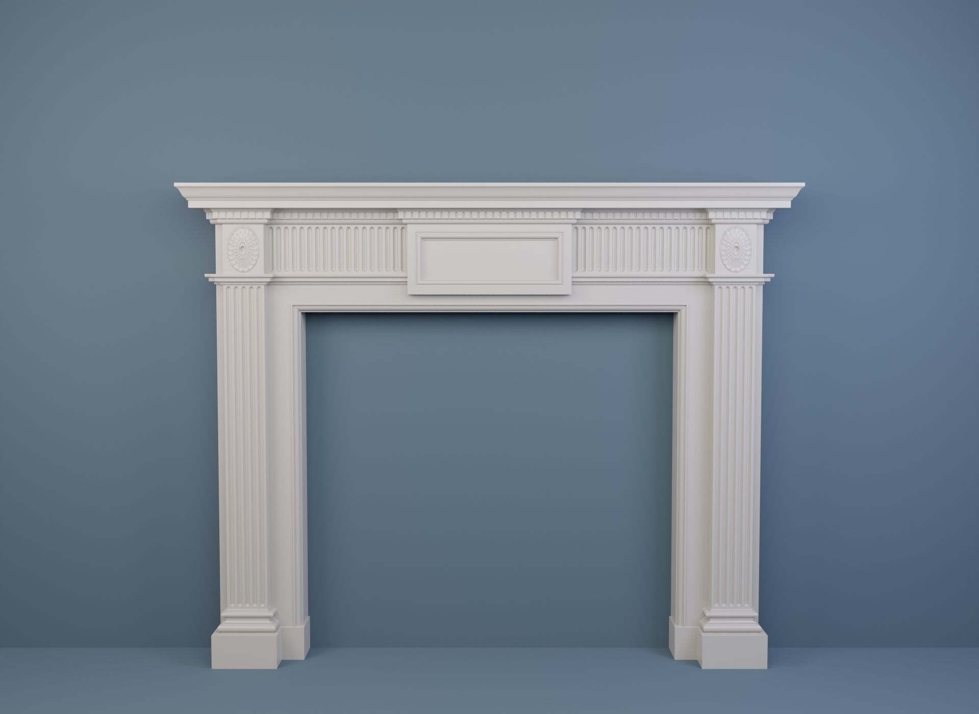 10 Fireplace mantel in Georgian Style 3D model_2