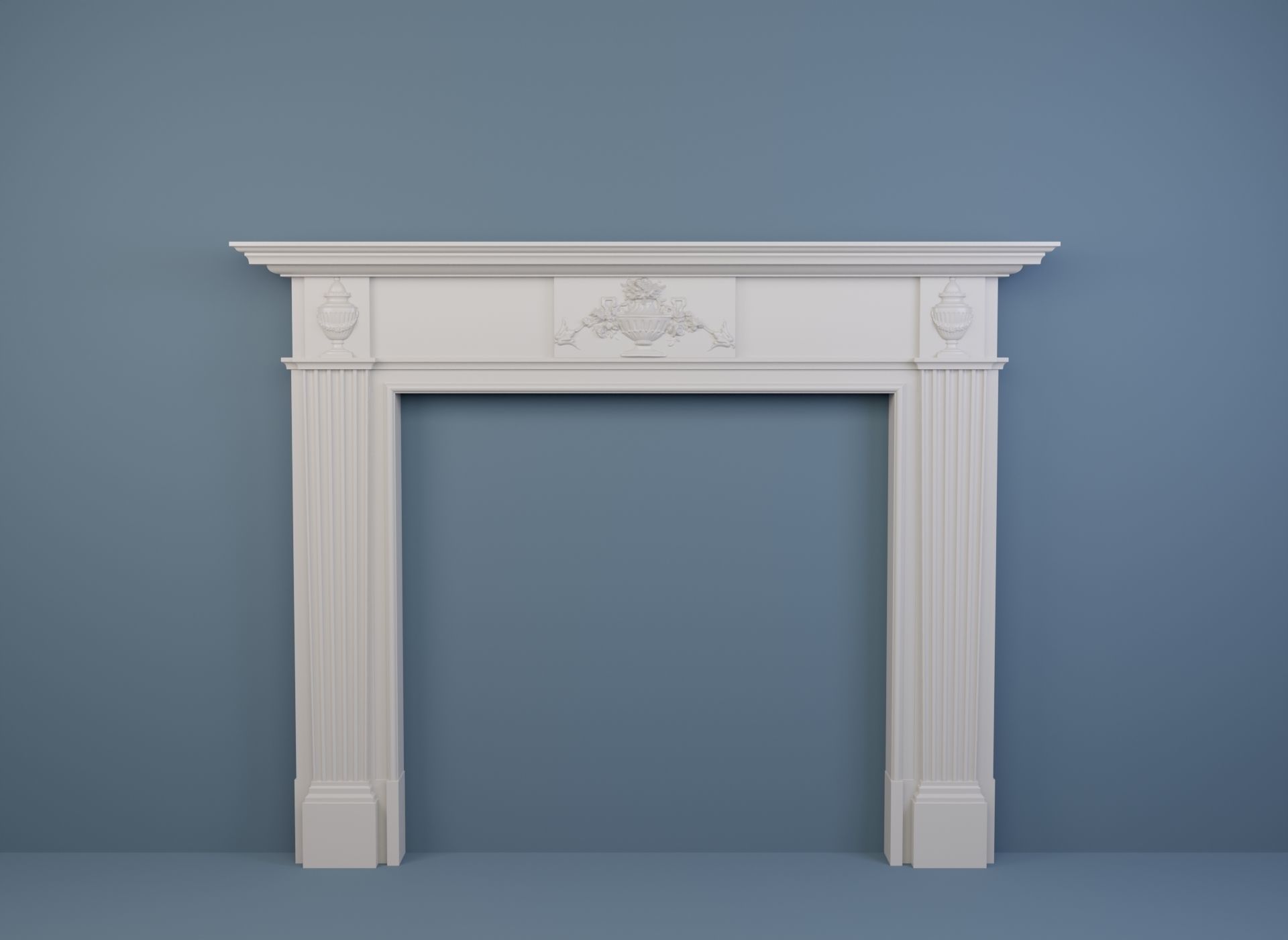 10 Fireplace mantel in Georgian Style 3D model_7