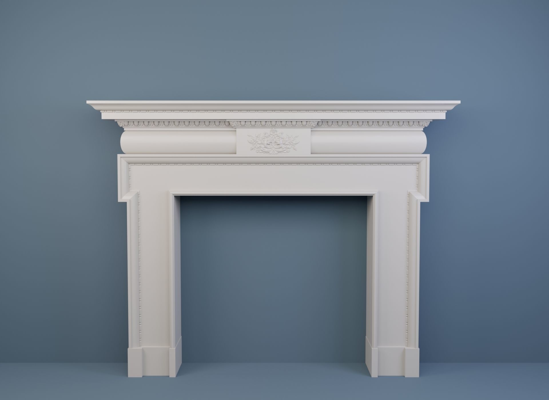 10 Fireplace mantel in Georgian Style 3D model_10