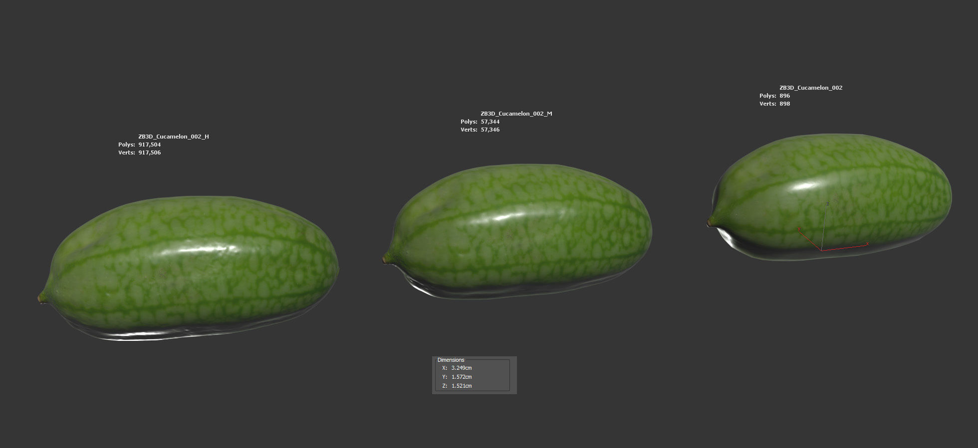Cucamelon 3D model_5