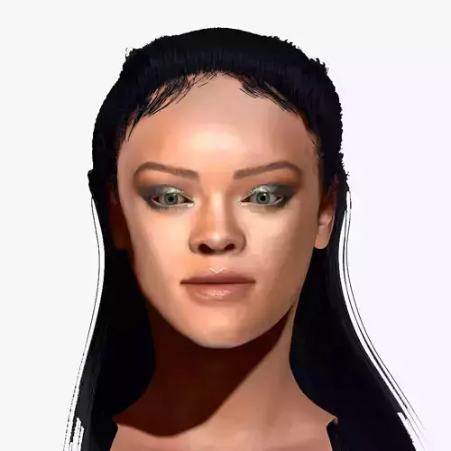 Rihanna ZBrush 3D model only the head