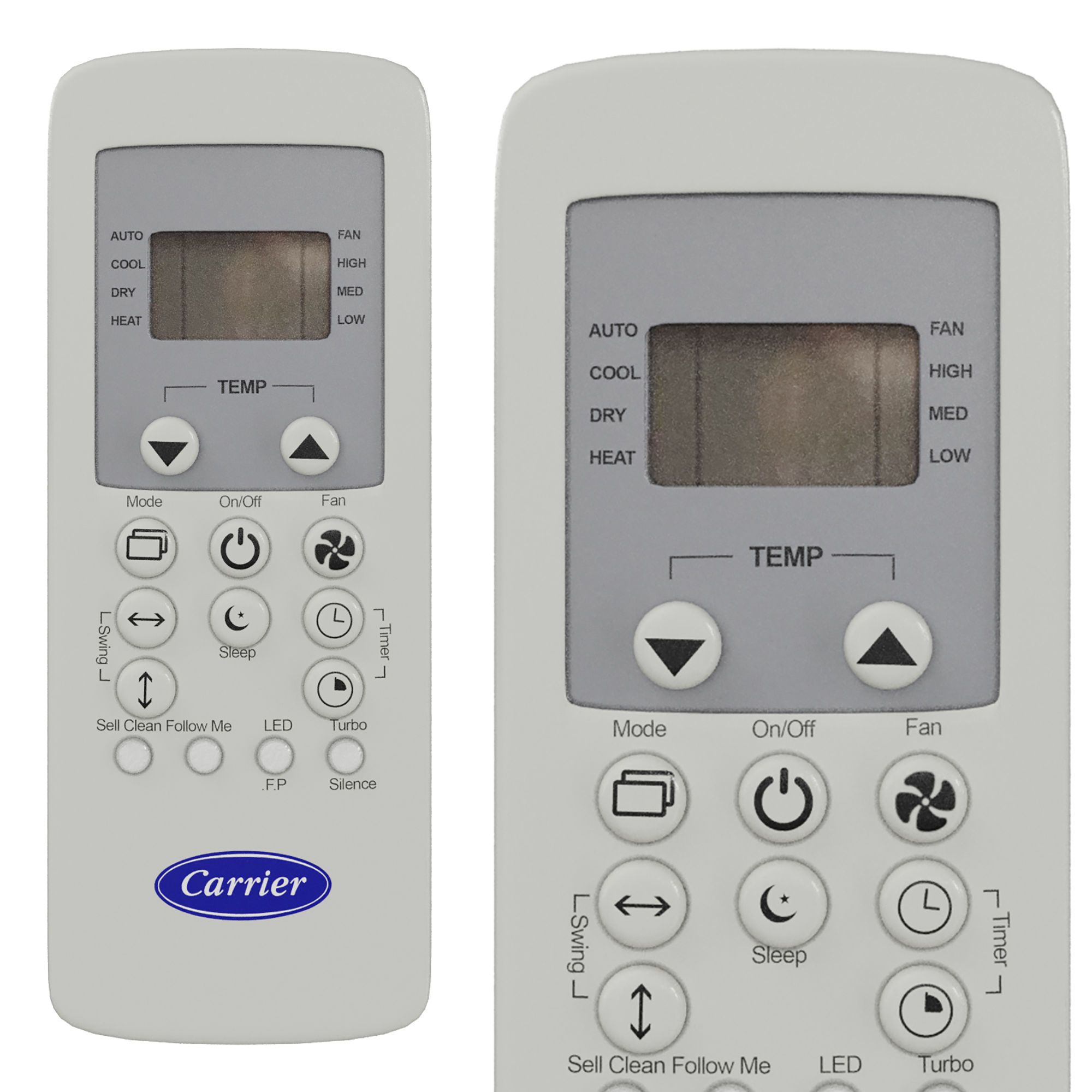 Carrier AIR CONDITIONER Low-poly 3D model_2